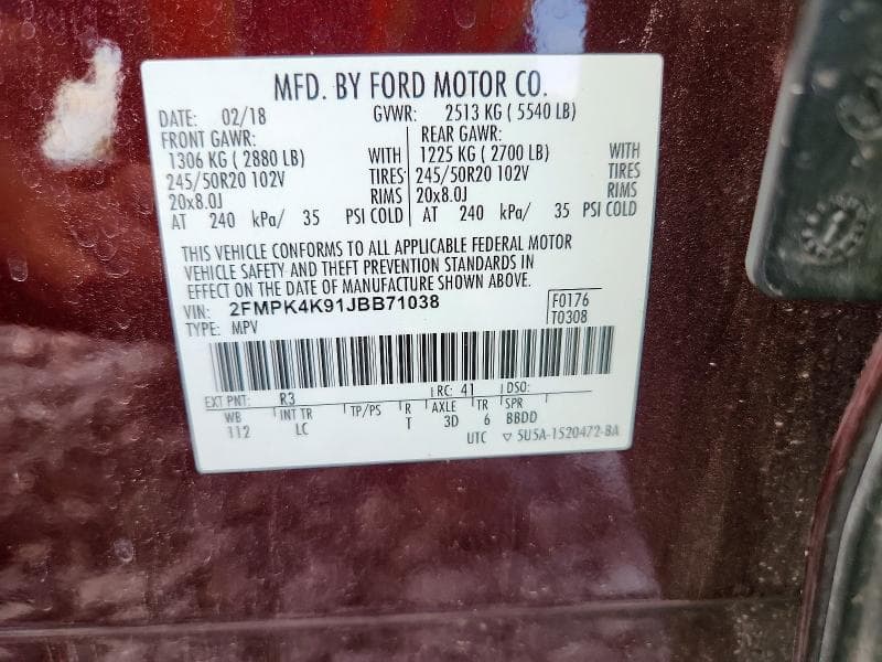 2018 FORD EDGE TITANIUM 13