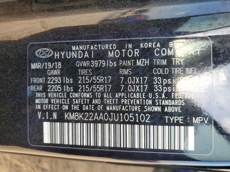 2018 HYUNDAI KONA SEL 13