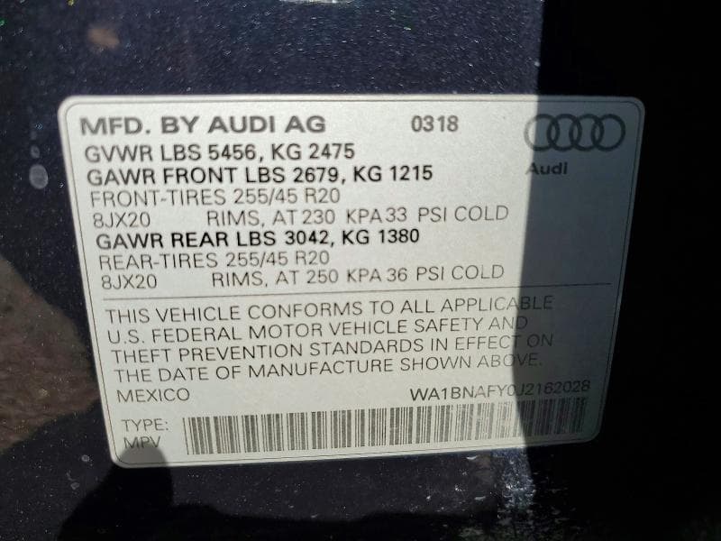 2018 AUDI Q5 PREMIUM PLUS 12