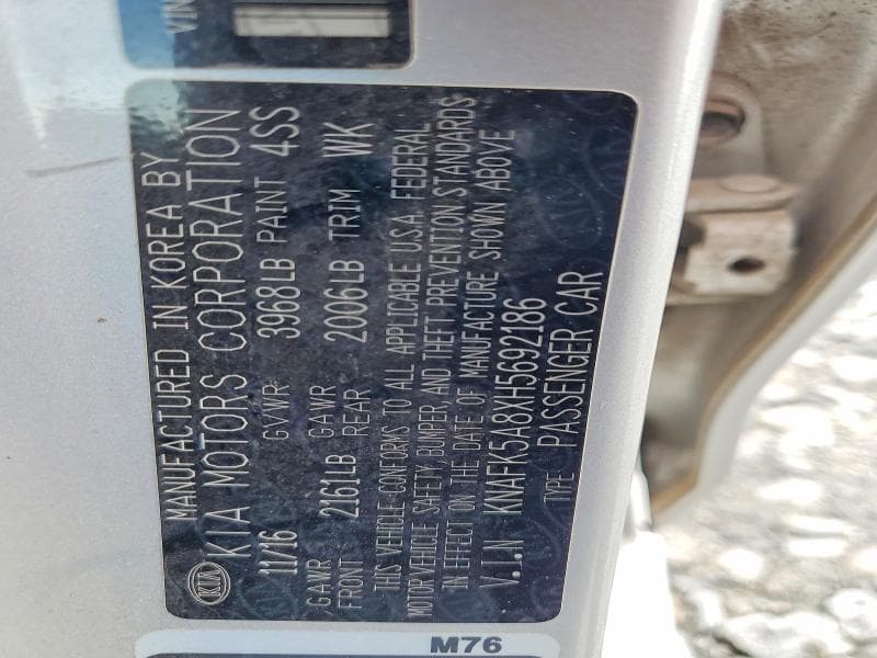 2017 KIA FORTE5 LX 13