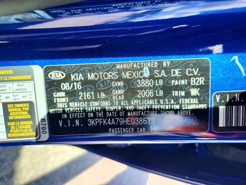 2017 KIA FORTE LX 12