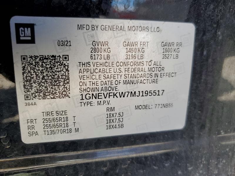 2021 CHEVROLET TRAVERSE LS 13