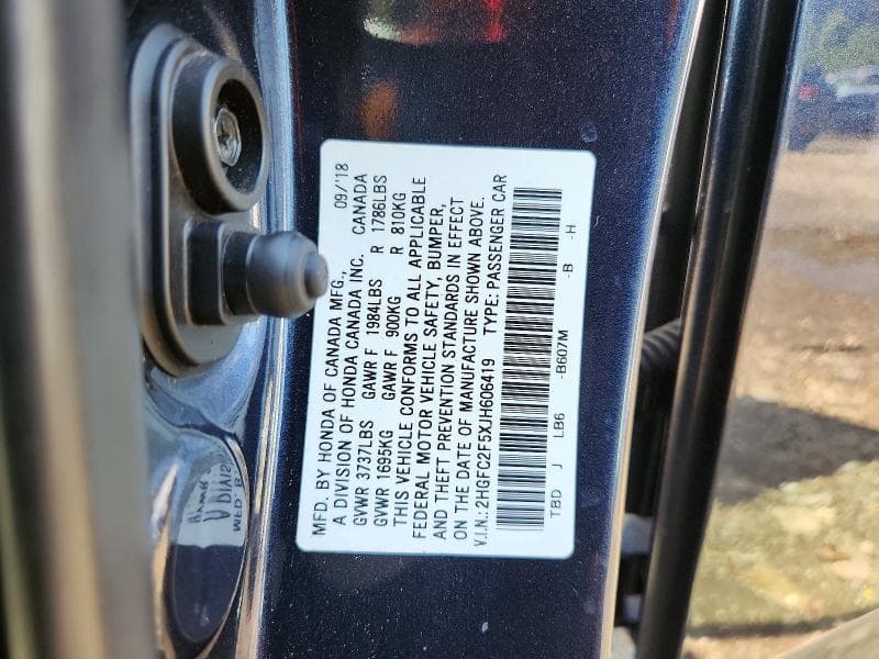 2018 HONDA CIVIC LX 12