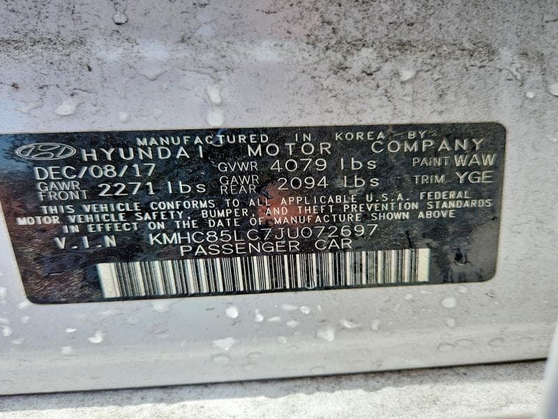 2018 HYUNDAI IONIQ LIMITED 13