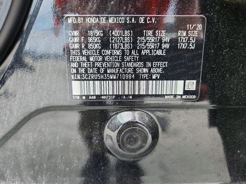 2021 HONDA HR-V LX 14