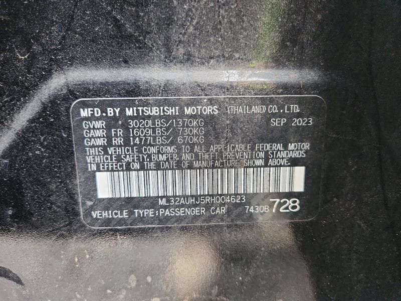 2024 MITSUBISHI MIRAGE ES 12