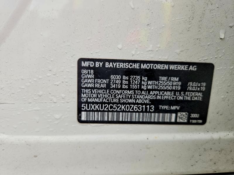 2019 BMW X6 XDRIVE35I 14