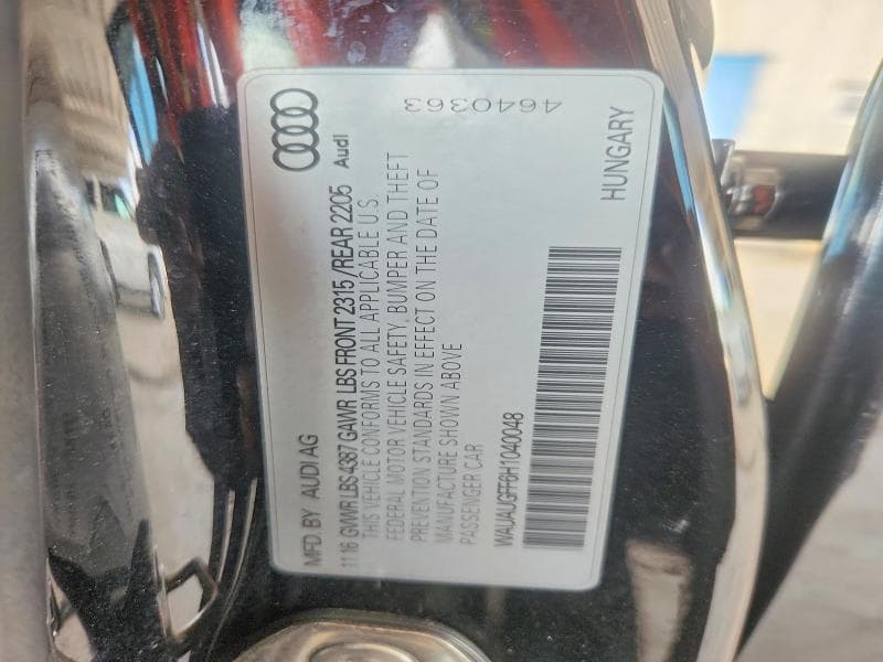 2017 AUDI A3 PREMIUM 12
