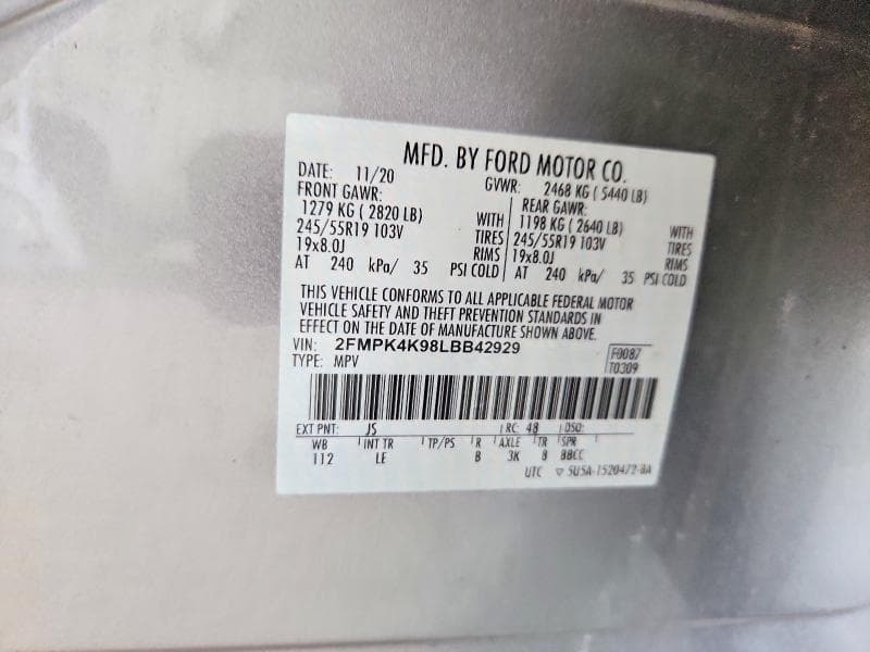 2020 FORD EDGE TITANIUM 12