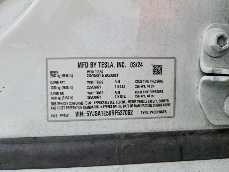 2024 TESLA MODEL S 12