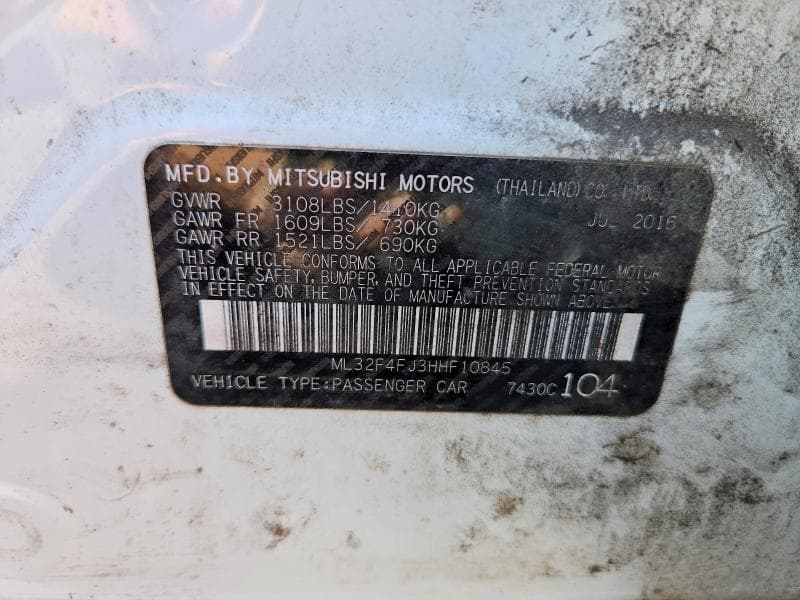 2017 MITSUBISHI MIRAGE G4 SE 12
