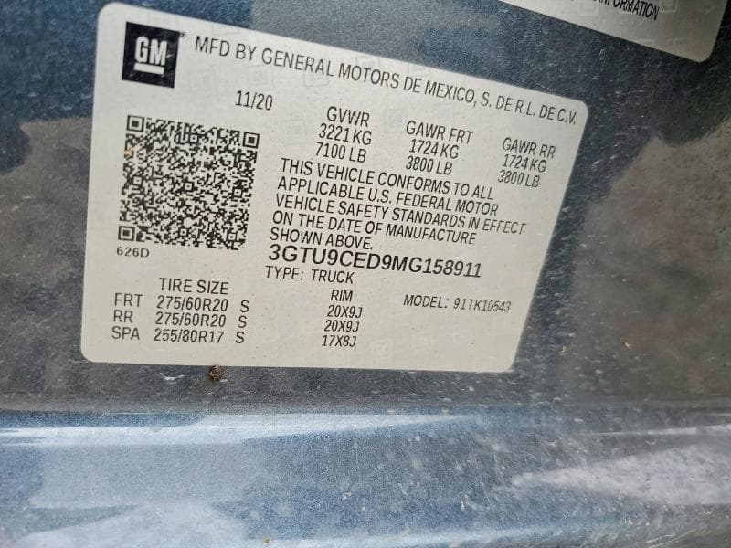 2021 GMC SIERRA K1500 ELEVATION 13