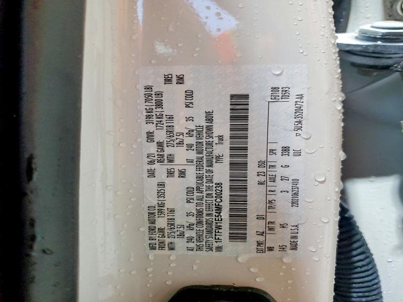 2021 FORD F150 SUPERCREW 12