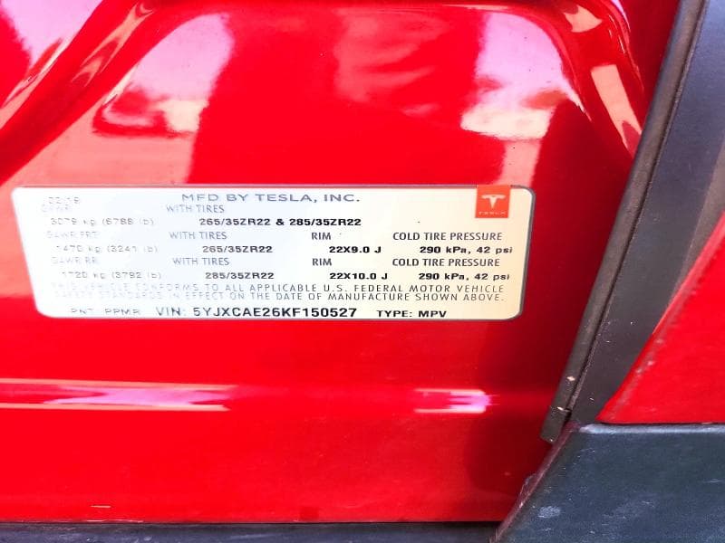 2019 TESLA MODEL X 12