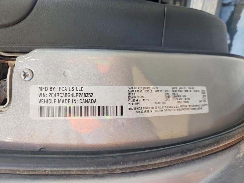 2020 CHRYSLER PACIFICA TOURING L 13