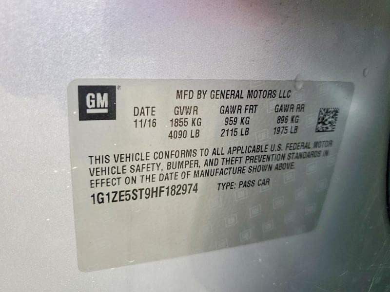 2017 CHEVROLET MALIBU LT 12