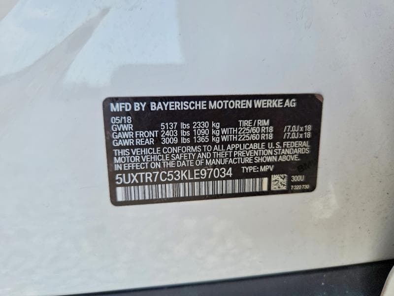 2019 BMW X3 SDRIVE30I 13