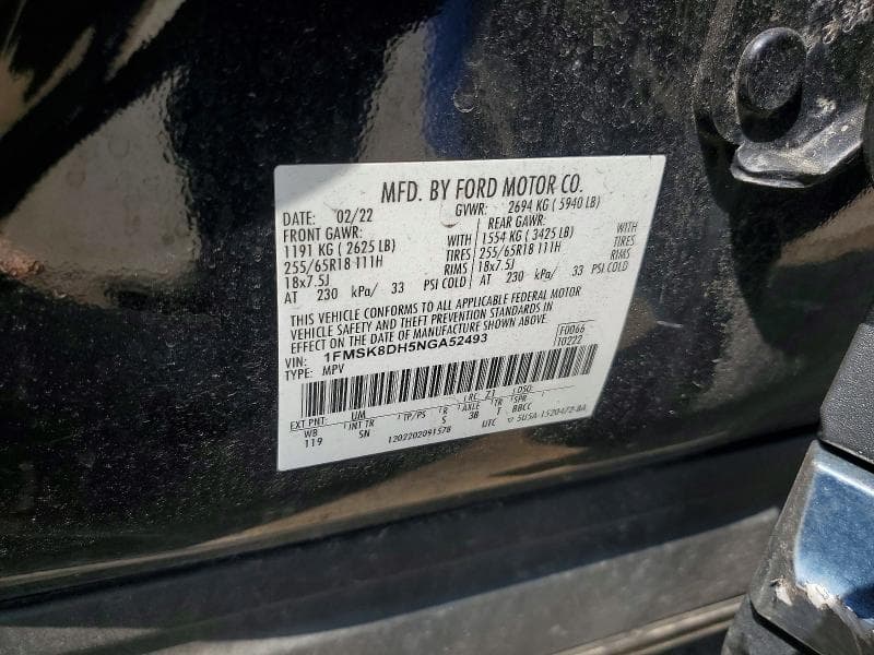 2022 FORD EXPLORER XLT 12