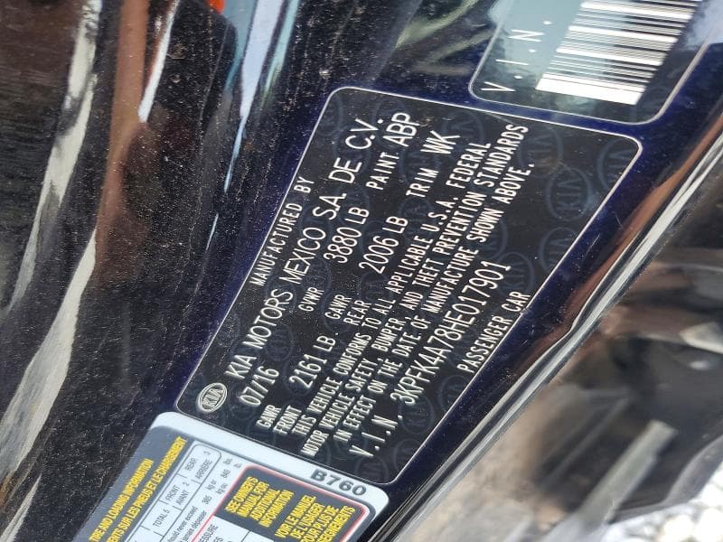 2017 KIA FORTE LX 13