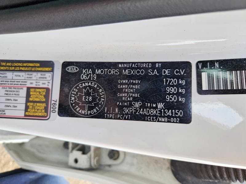 2019 KIA FORTE FE 13