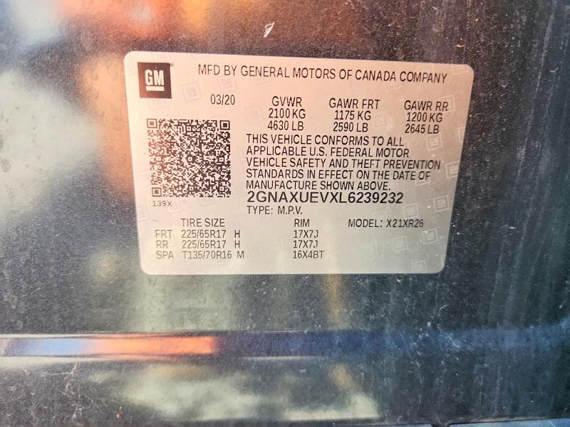 2020 CHEVROLET EQUINOX LT 13