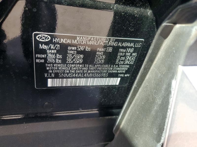 2021 HYUNDAI SANTA FE LIMITED 13