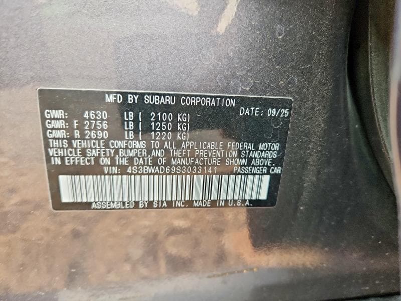 2025 SUBARU LEGACY PREMIUM 13