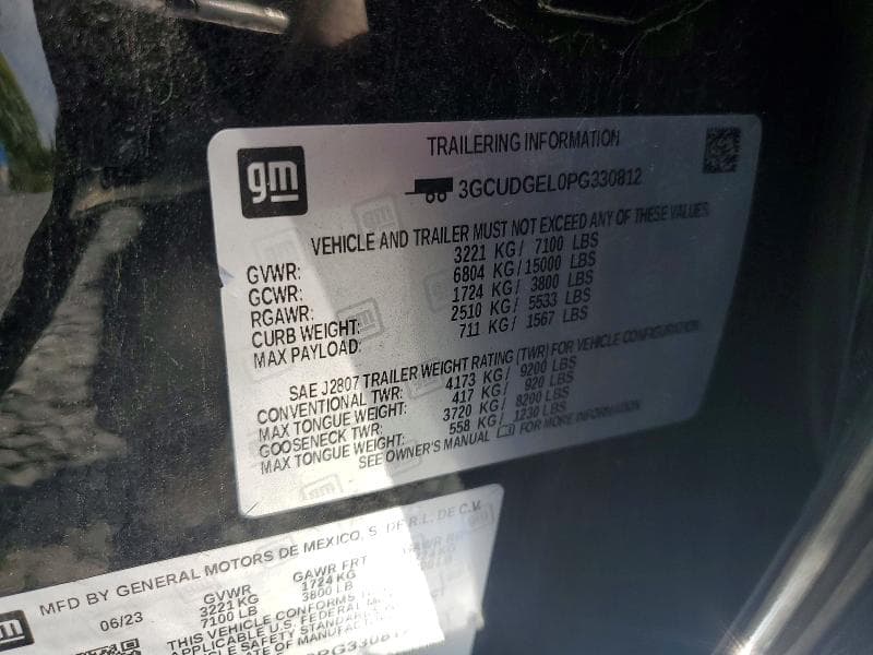 2023 CHEVROLET SILVERADO K1500 LTZ 12