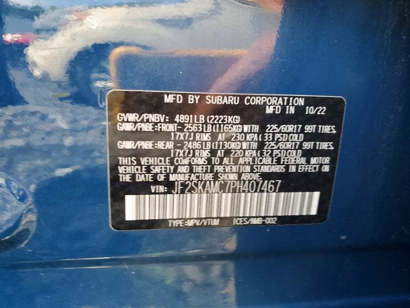 2023 SUBARU FORESTER WILDERNESS 13
