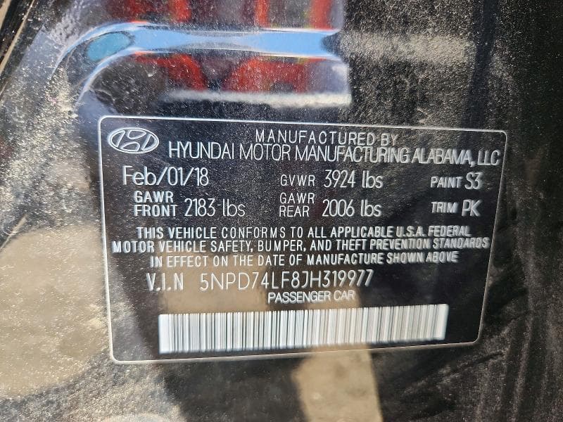 2018 HYUNDAI ELANTRA SE 12