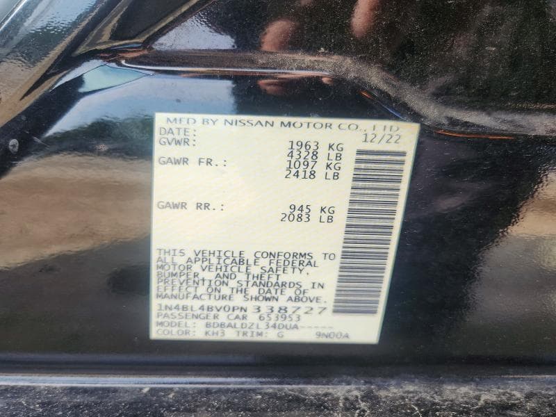 2023 NISSAN ALTIMA S 13
