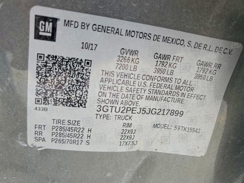 2018 GMC SIERRA K1500 DENALI 12