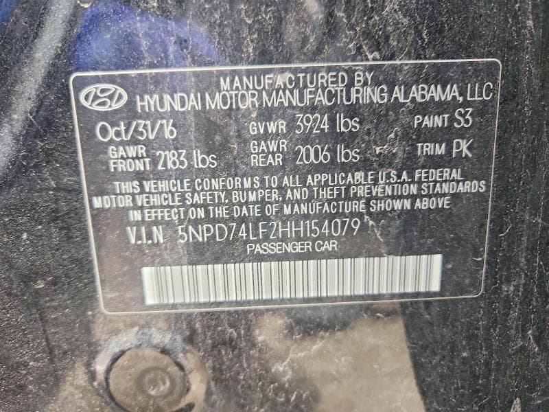2017 HYUNDAI ELANTRA SE 12