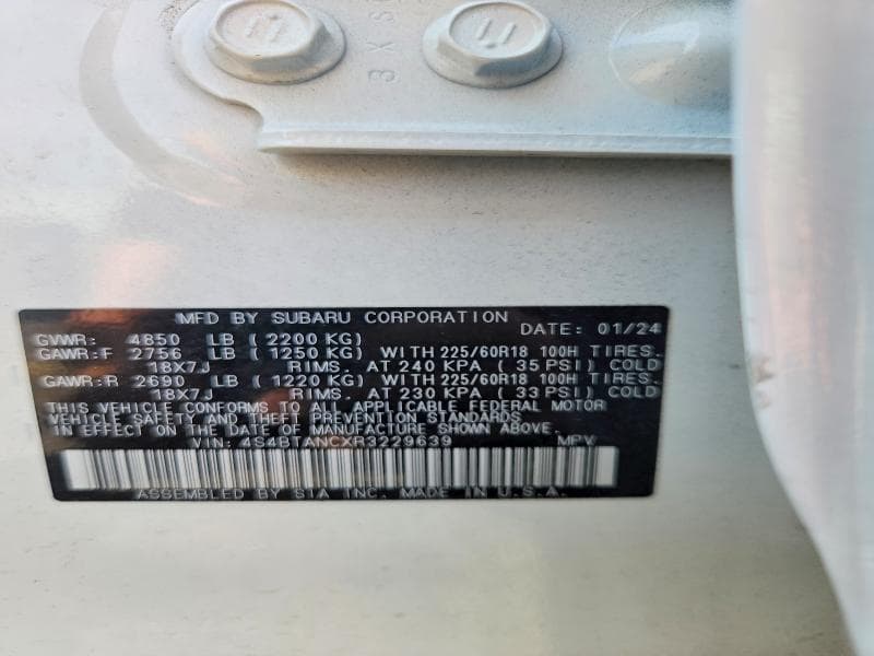 2024 SUBARU OUTBACK LIMITED 13