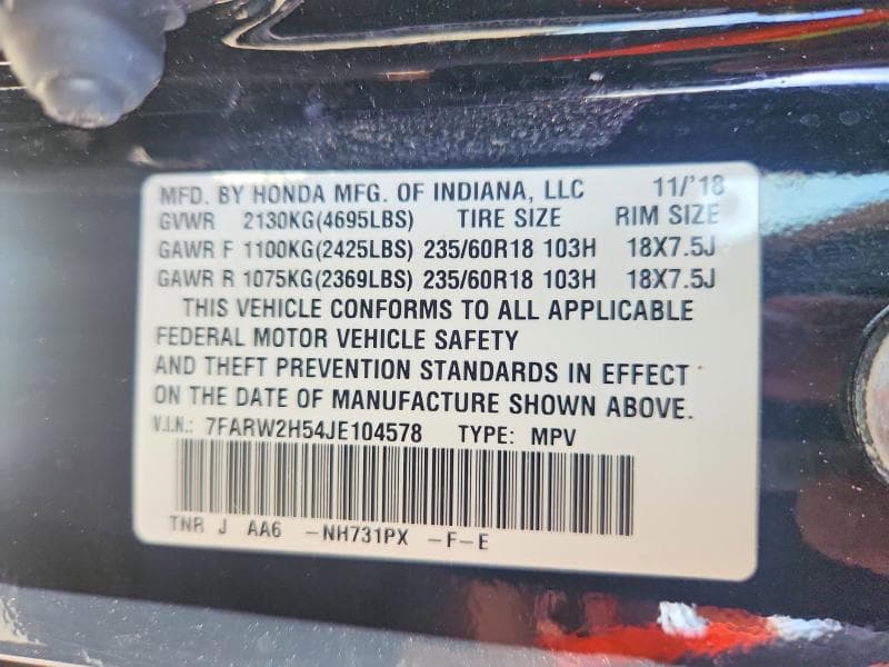2018 HONDA CR-V EX 13
