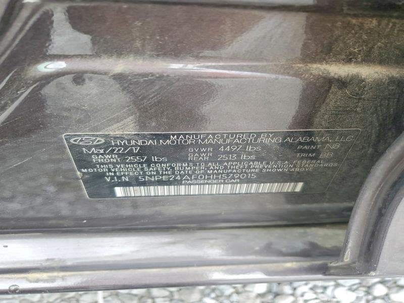 2017 HYUNDAI SONATA SE 12