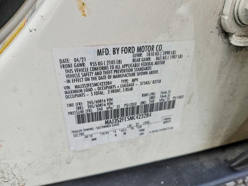 2021 FORD ECOSPORT S 13