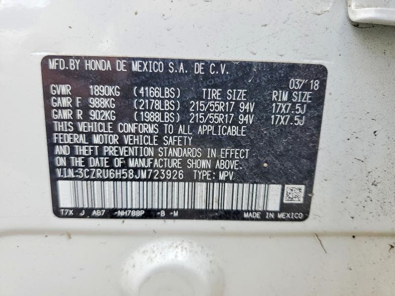 2018 HONDA HR-V EX 13