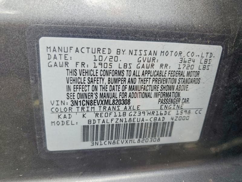 2021 NISSAN VERSA SV 12