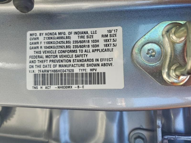 2017 HONDA CR-V EXL 12