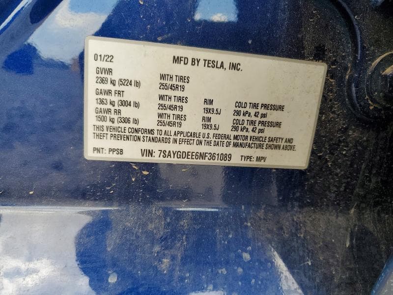 2022 TESLA MODEL Y 12