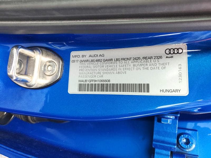 2017 AUDI S3 PREMIUM PLUS 13