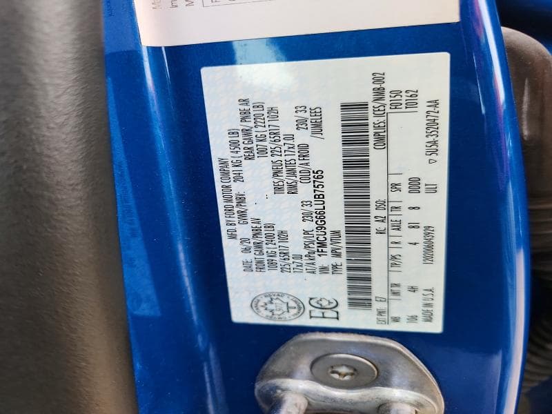 2020 FORD ESCAPE SE 12