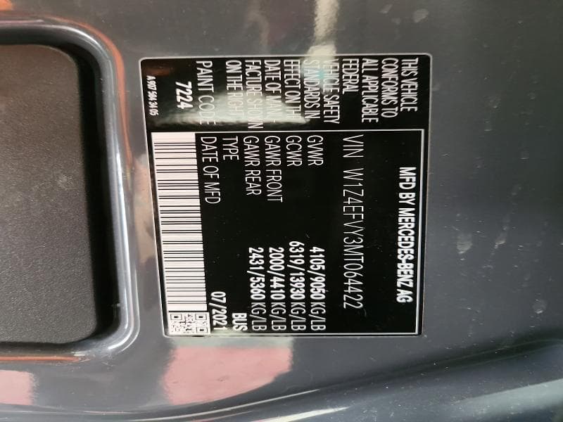 2021 MERCEDES-BENZ SPRINTER 2500 13