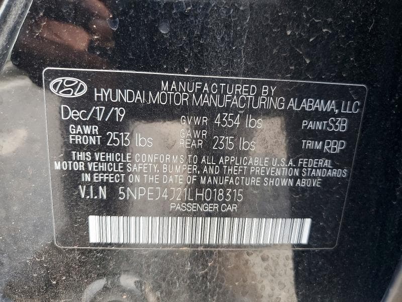 2020 HYUNDAI SONATA SEL PLUS 12
