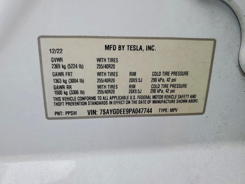 2023 TESLA MODEL Y 12