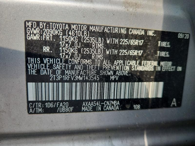 2021 TOYOTA RAV4 XLE 13