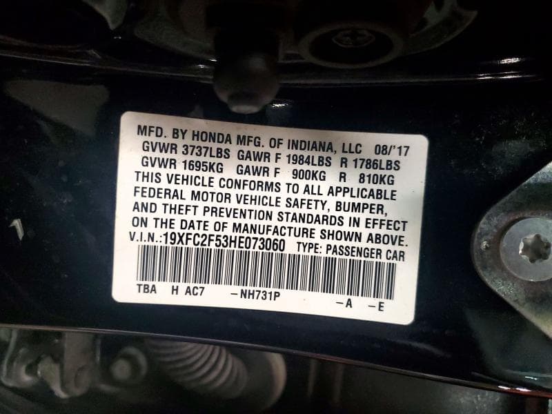 2017 HONDA CIVIC LX 12