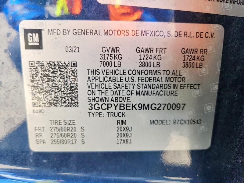 2021 CHEVROLET SILVERADO K1500 CUSTOM 13