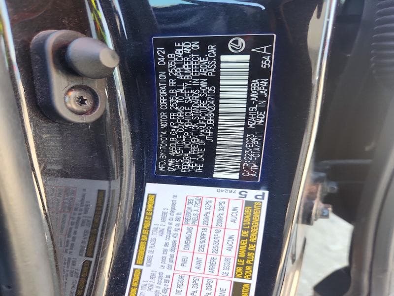 2021 LEXUS UX 250H 13